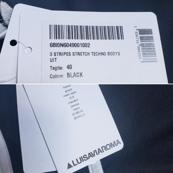 NWT Adidas Orginal 3 Stripes Bathing Suit - Picture 7 of 8